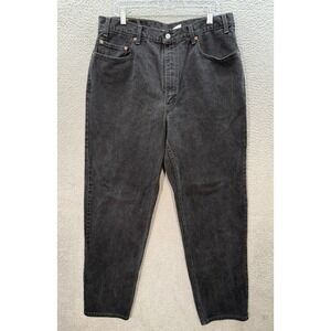 Vintage Levis 550 Jeans Mens 40x34 Black Relaxed Workwear Grunge Skater 90s Y2K